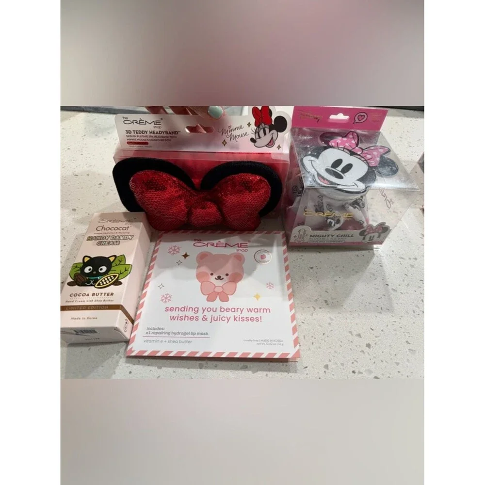 the CREME shop Bundle Lot Minnie Mouse Ice Bag Headband Chococat Lotion Lip Mask - Picture 2 of 2
